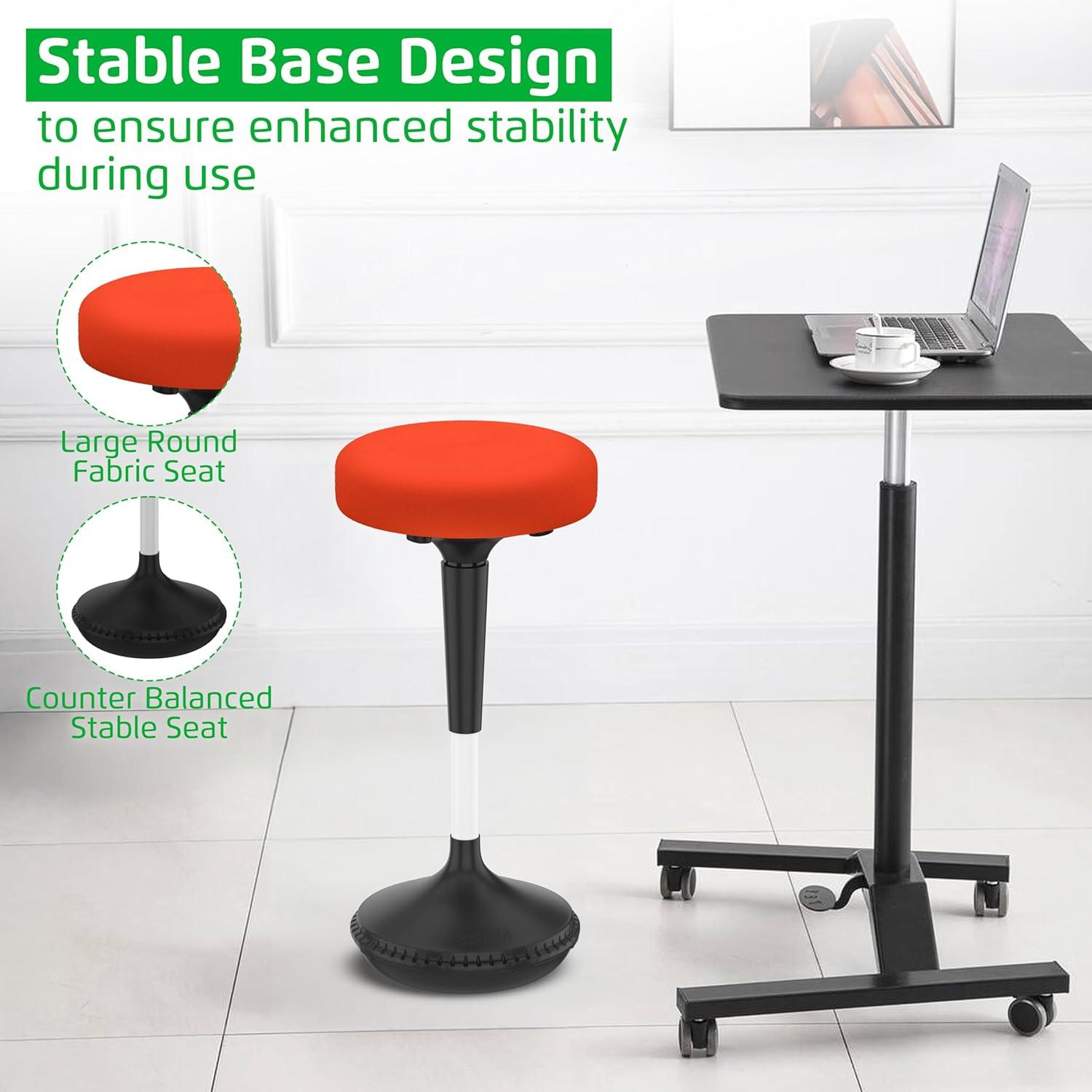 Wobble Stool Standing Desk Stool - tall office chair for standing desk chair wobble stools for classroom seating adhd chair height adjustable stool 23-33" Active stool for standing desk wobble chairs