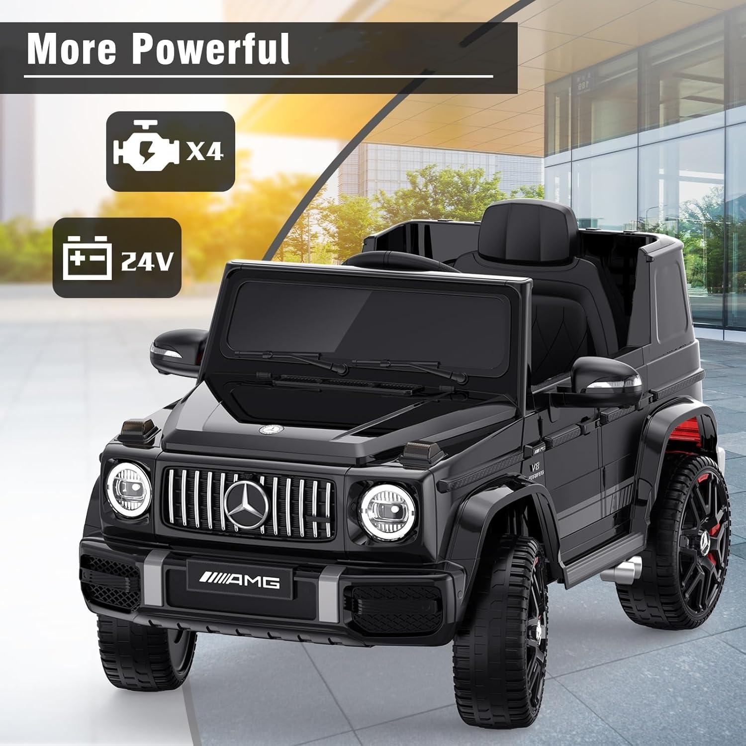 ANPABO ANPABO 24V 4WD Licensed Mercedes-Benz G63 Ride On Kids Car, Remote Control with Low Battery Voice Prompt