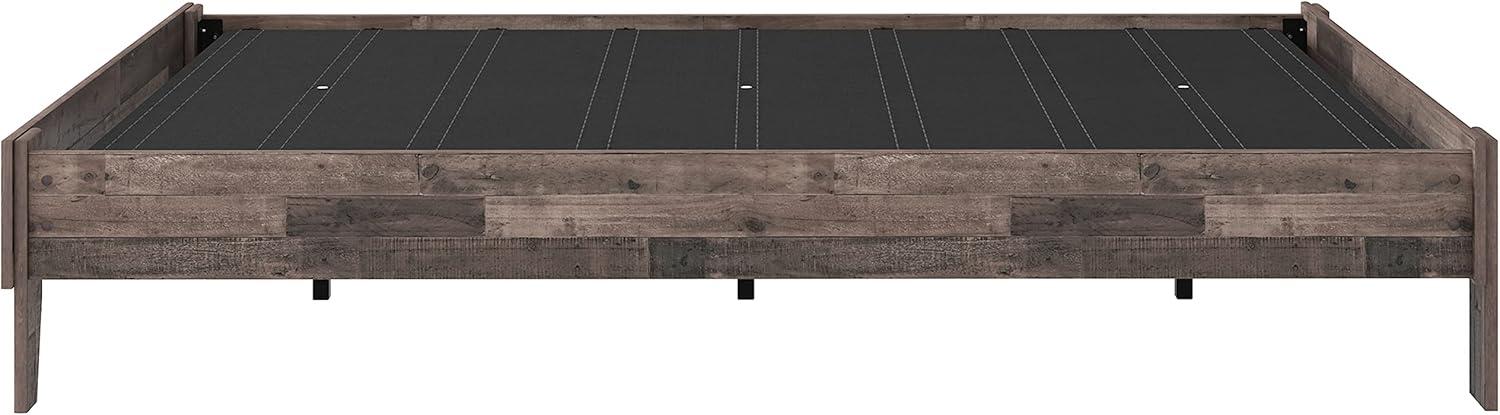Queen Neillsville Platform Bed Gray - Signature Design by Ashley: Wood Frame, No Box Spring Needed