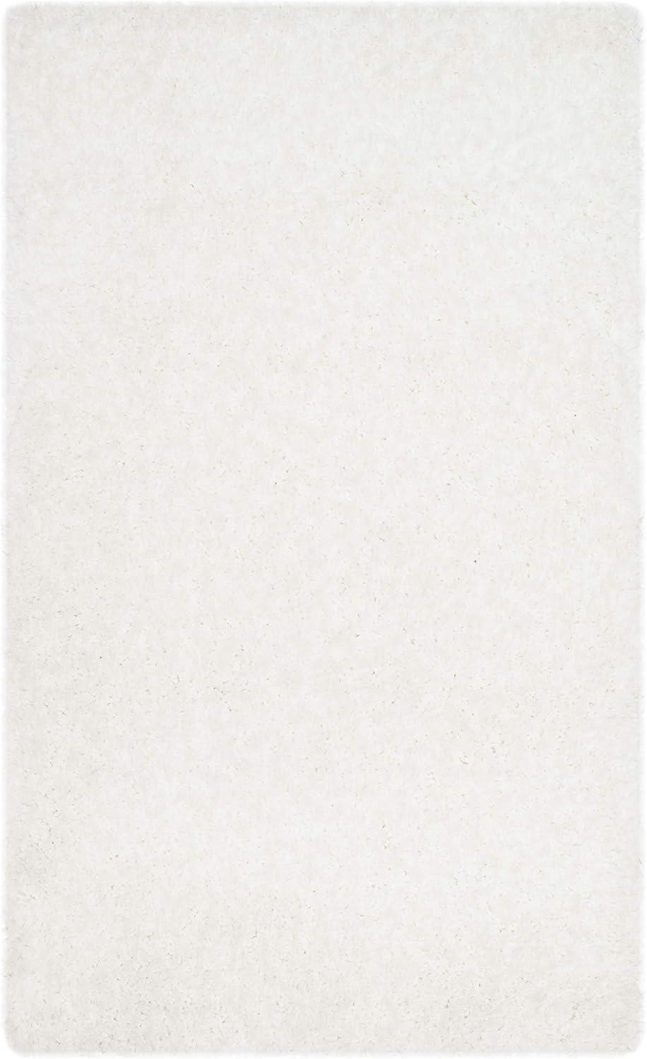 Express Shag SGE620 Hand Tufted Indoor Area Rug - Ivory - 5'x8' - Safavieh