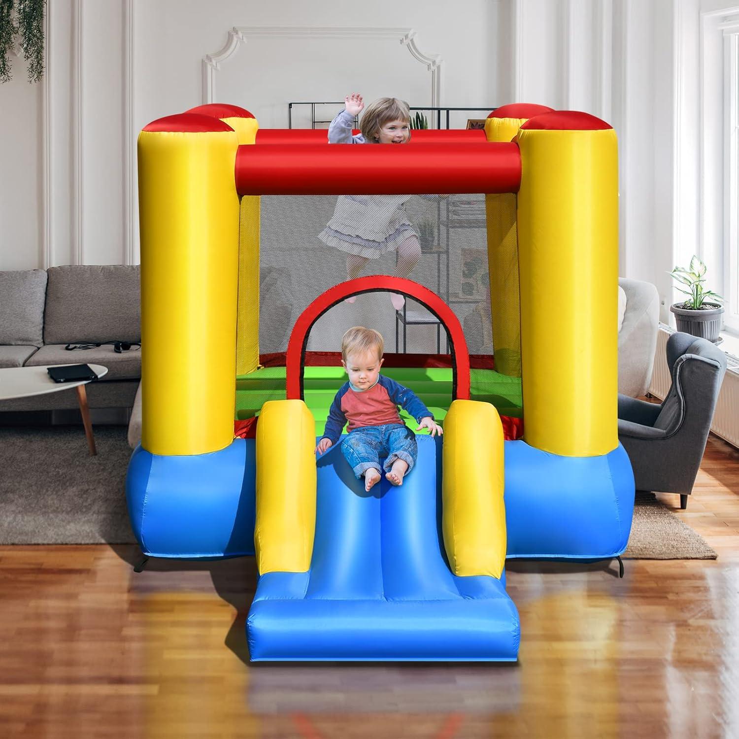 Costway Inflatable Bounce Castle Kids Jumping Bouncer Indoor Outdoor Blower Excluded