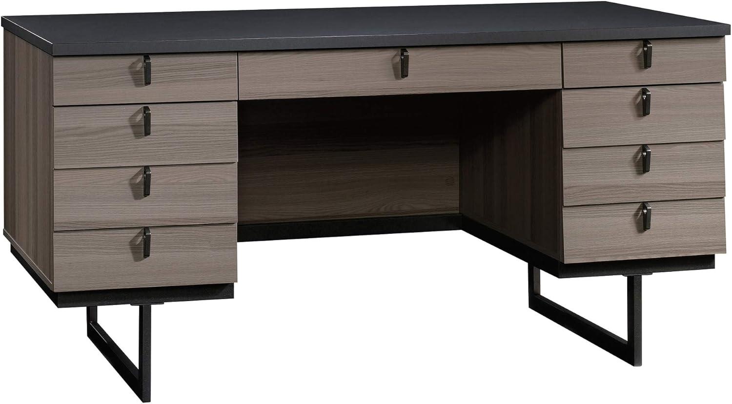 Sauder International Lux Executive Desk, Diamond Ash Finish