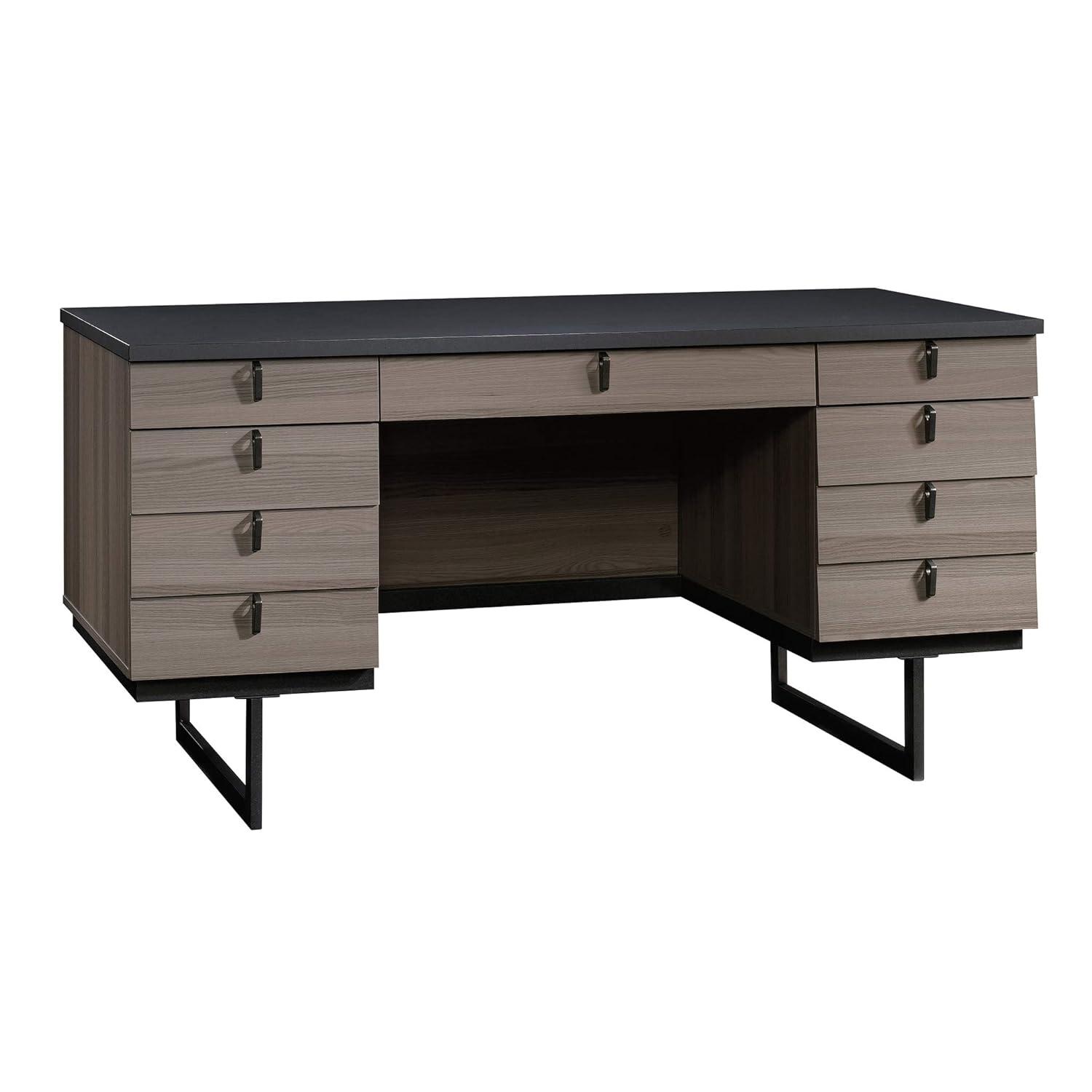 Sauder International Lux Executive Desk, Diamond Ash Finish