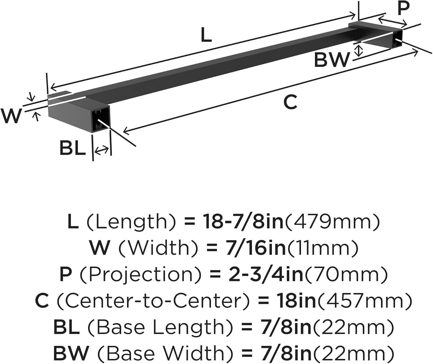 Amerock Monument Matte Black 18 inch (457mm) Towel Bar