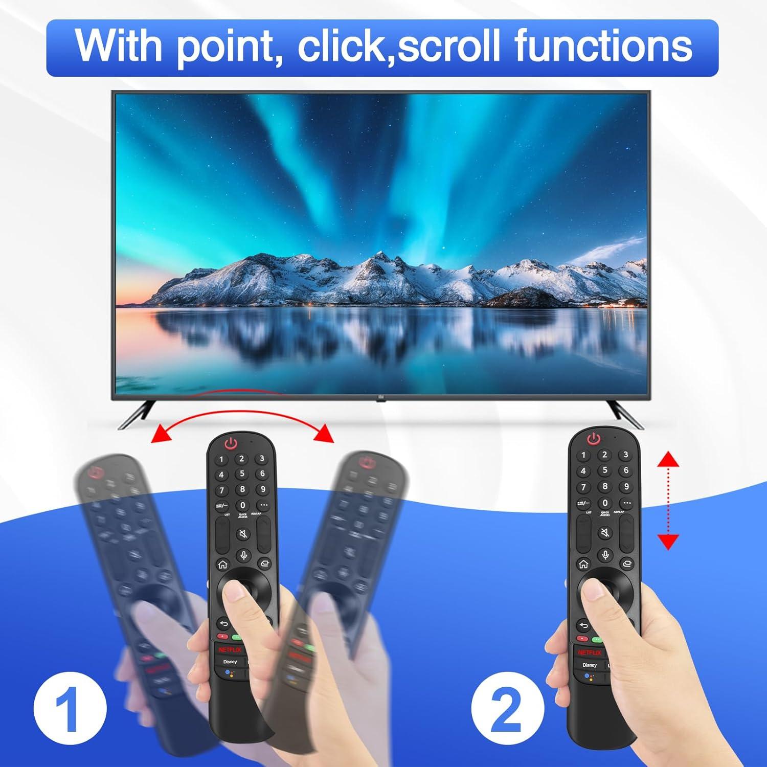 Voice Remote Control for LG Smart TV, Siawclub Magic-Replacement Remote with Pointer and Voice Function, for LG UHD OLED QNED NanoCell 4K 8K Smart TV