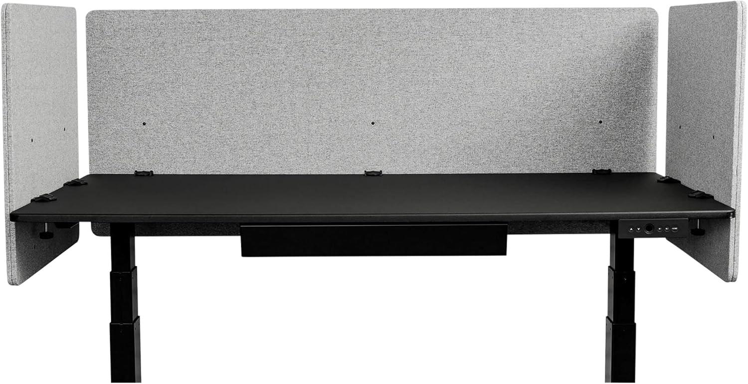 Stand Up Desk Store Fabric 3 Panel Desk Partition