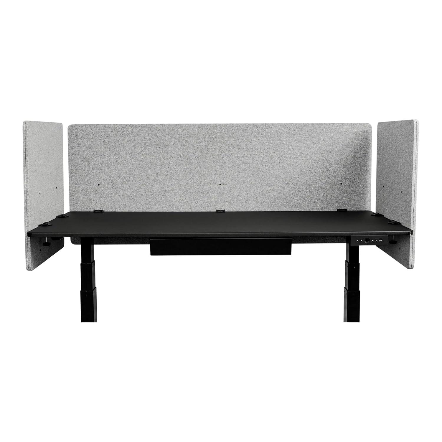 Stand Up Desk Store Fabric 3 Panel Desk Partition