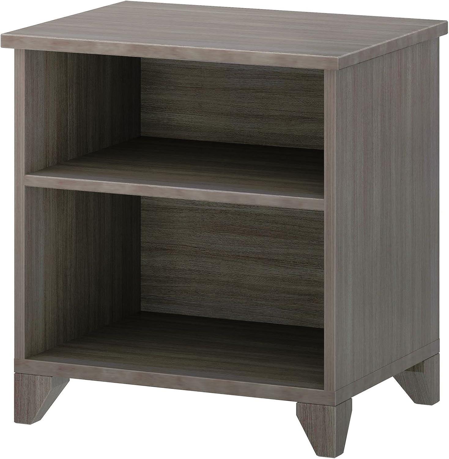 Max & Lily Classic Wood Nightstand with Shelves, Kids Bedside Table/End Table, Small Nightstand for Bedroom, Clay