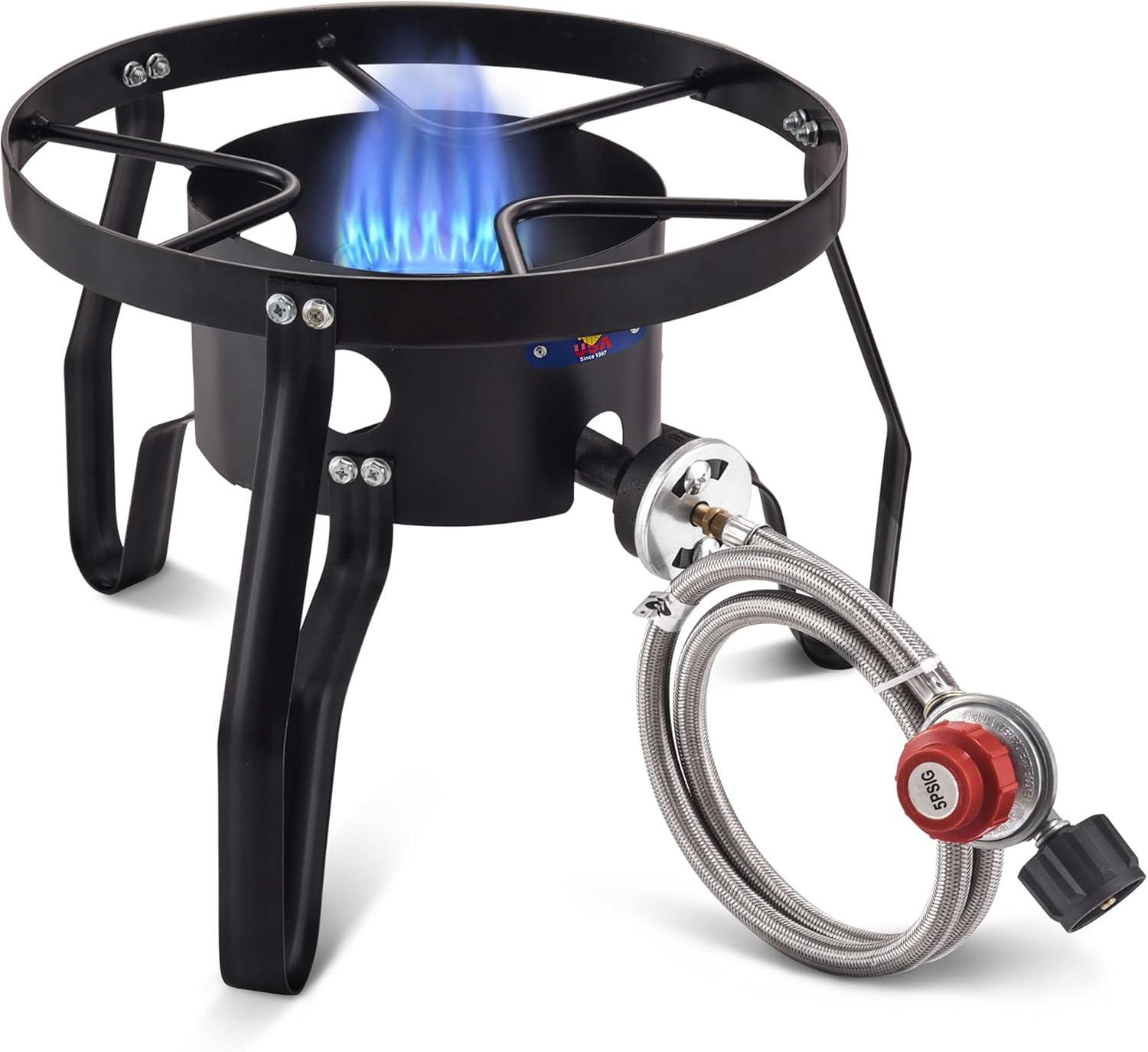 ARC USA 3831S Outdoor Propane Burner Cast Iron Turkey Fryer Camping Stove 37,000 BTU/H