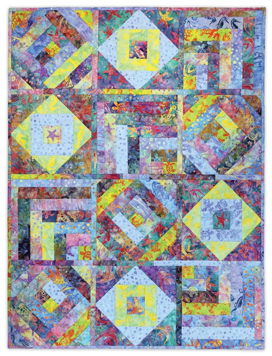 Mix & Match Multi-Color Batting Quilt Kit with 12 Blocks