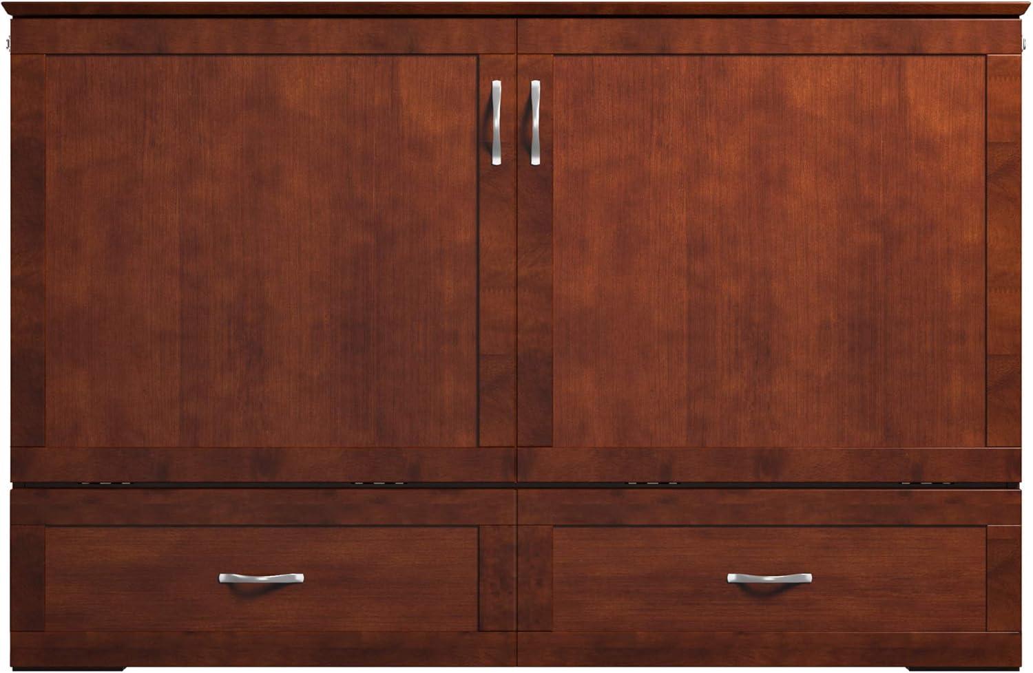 Queen Hamilton Murphy Bed Chest with Folding Mattress - AFI: USB Turbo Charger, Storage