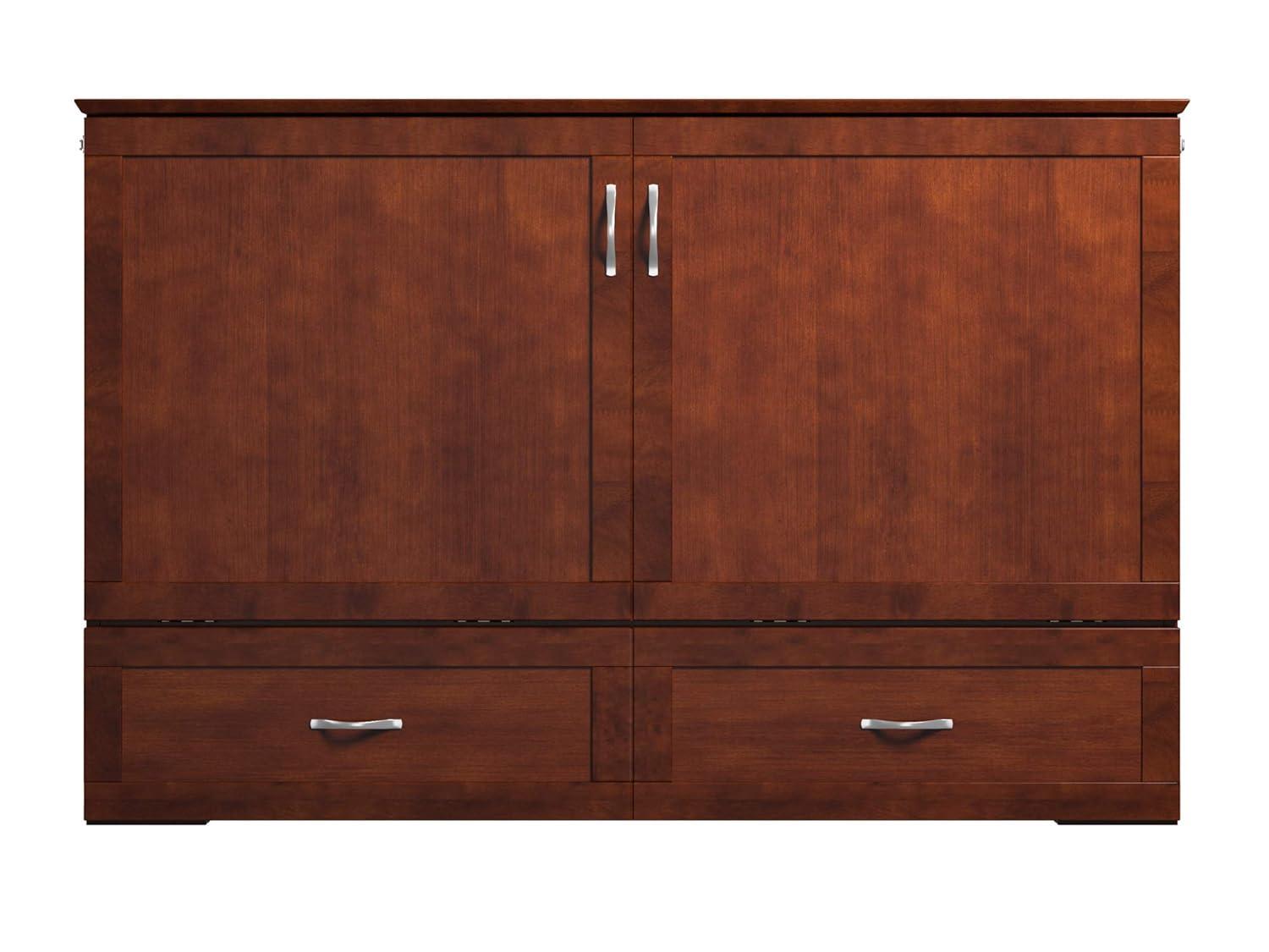 Queen Hamilton Murphy Bed Chest with Folding Mattress - AFI: USB Turbo Charger, Storage