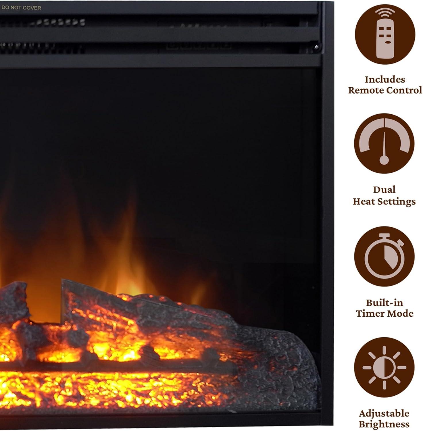 Cambridge Cambridge 5118 BTU Freestanding Electric Fireplace Heater Insert for Vacant Chimney Fireplace