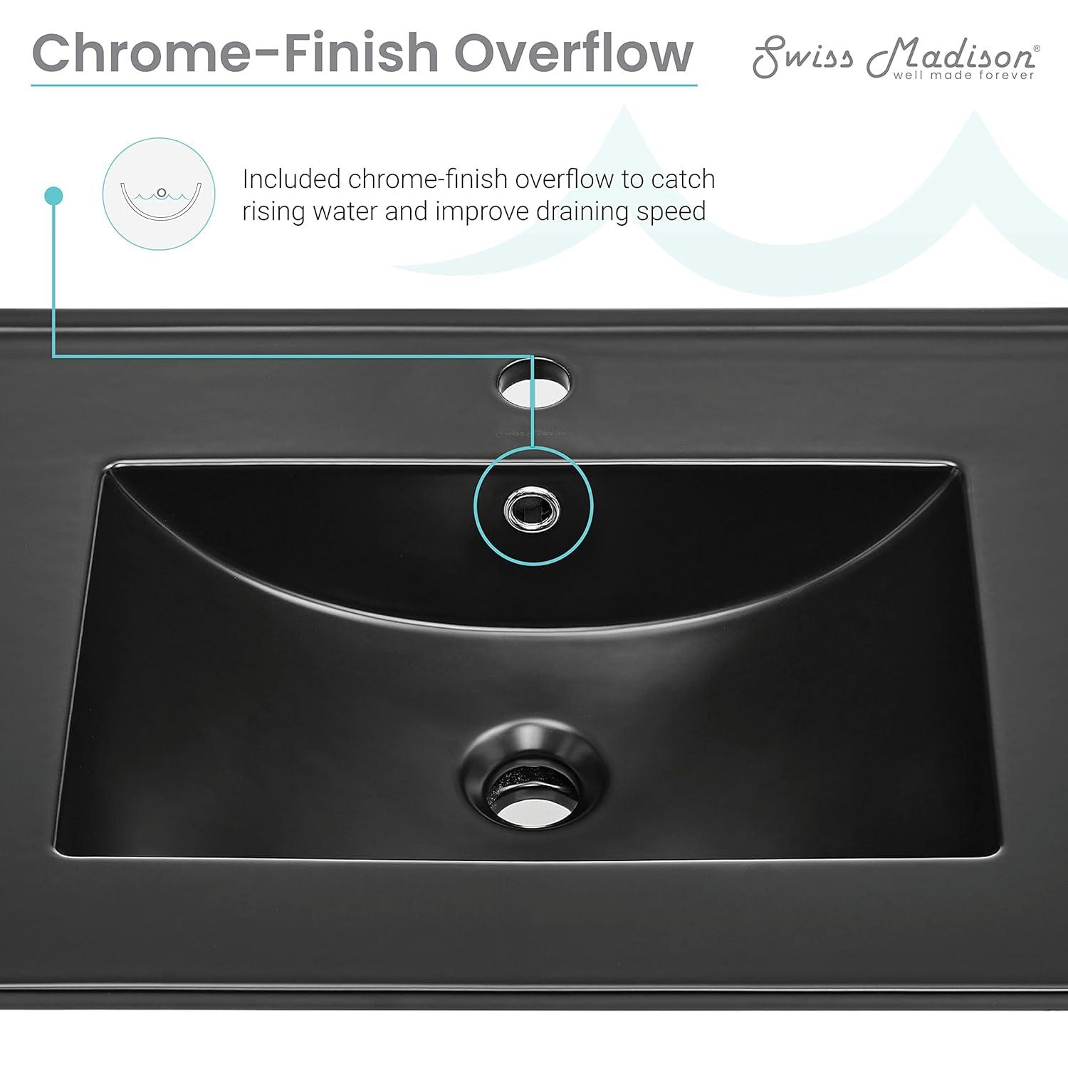 Swiss Madison Ceramic 24" Single Bathroom Vanity Top