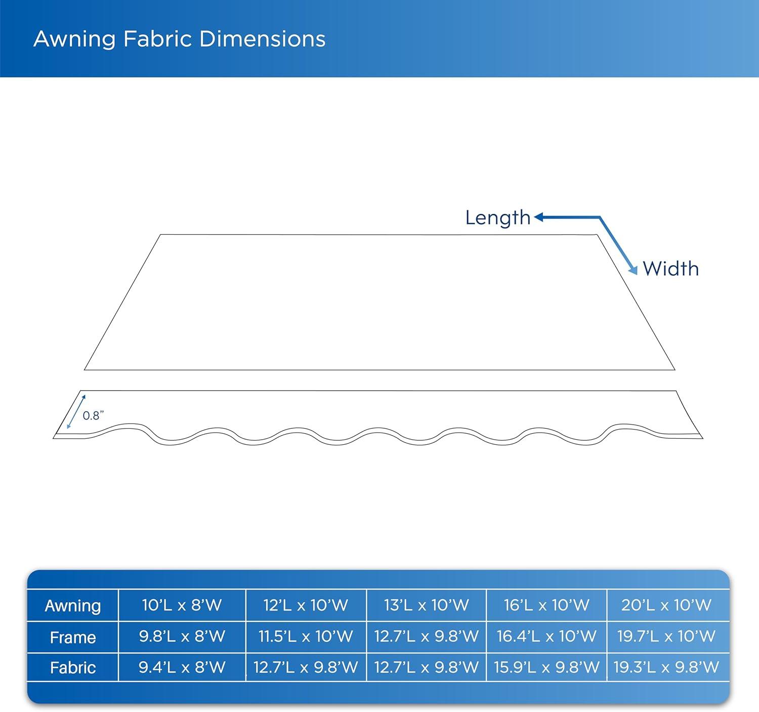 ALEKO Retractable Awning Fabric Replacement