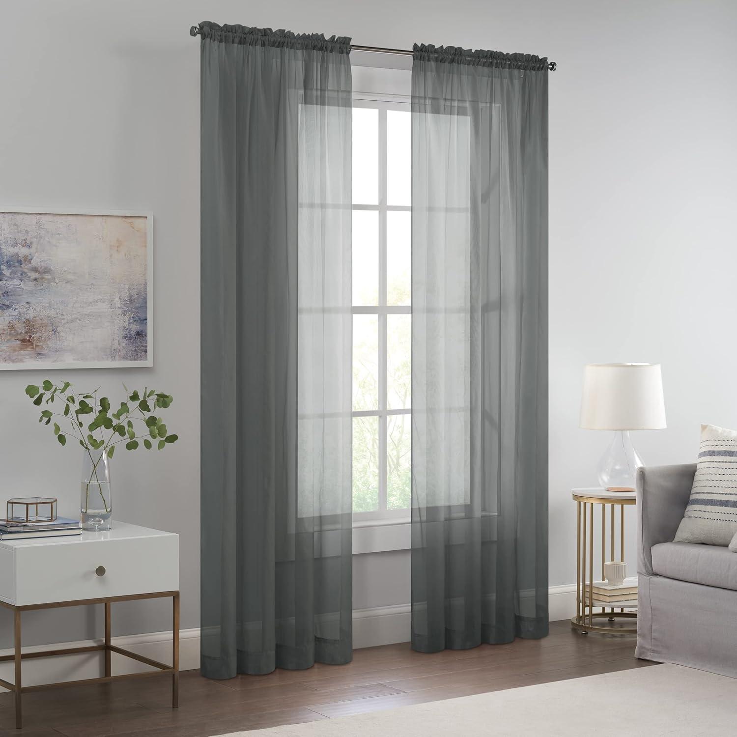 Eclipse Livia Sheer Voile Grommet Curtain Panel