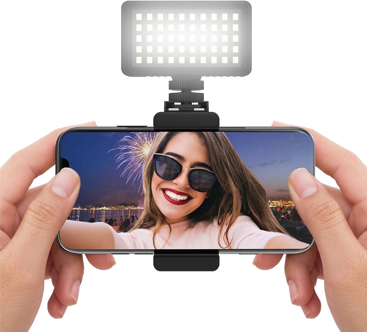 Bower 50 LED Photo/Video Light with Phone Mount Holder; Black