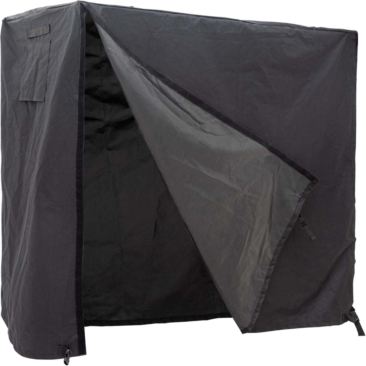 Himal 8ft Waterproof Firewood Cover, Heavy Duty 600D Oxford Outdoor Storage Wood Rack Cover with Buckle (Log Rack not Included)