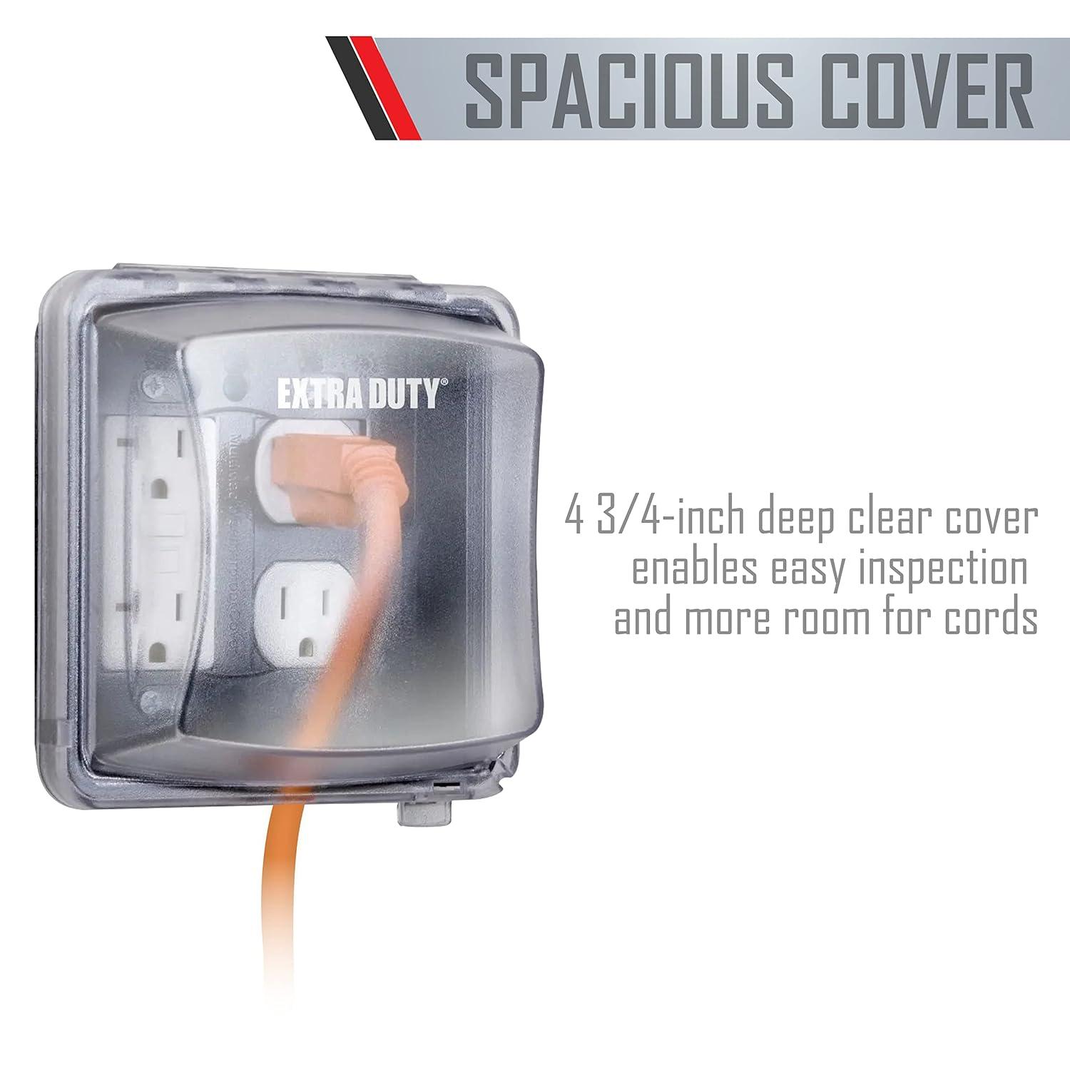 Clear Polycarbonate 2-Gang Weatherproof In-Use Cover