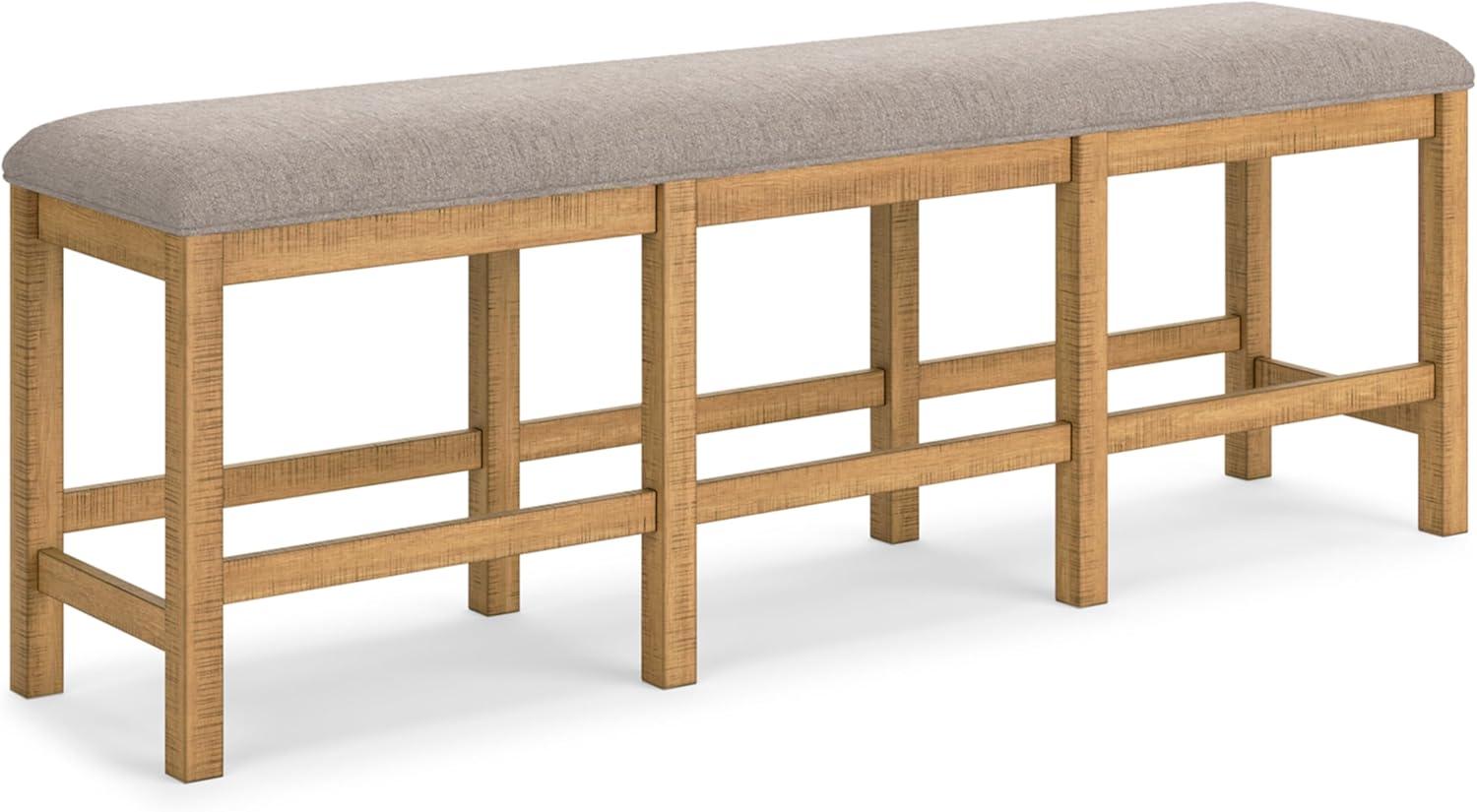 Havonplane 72" Light Brown Pine Counter Height Dining Bench