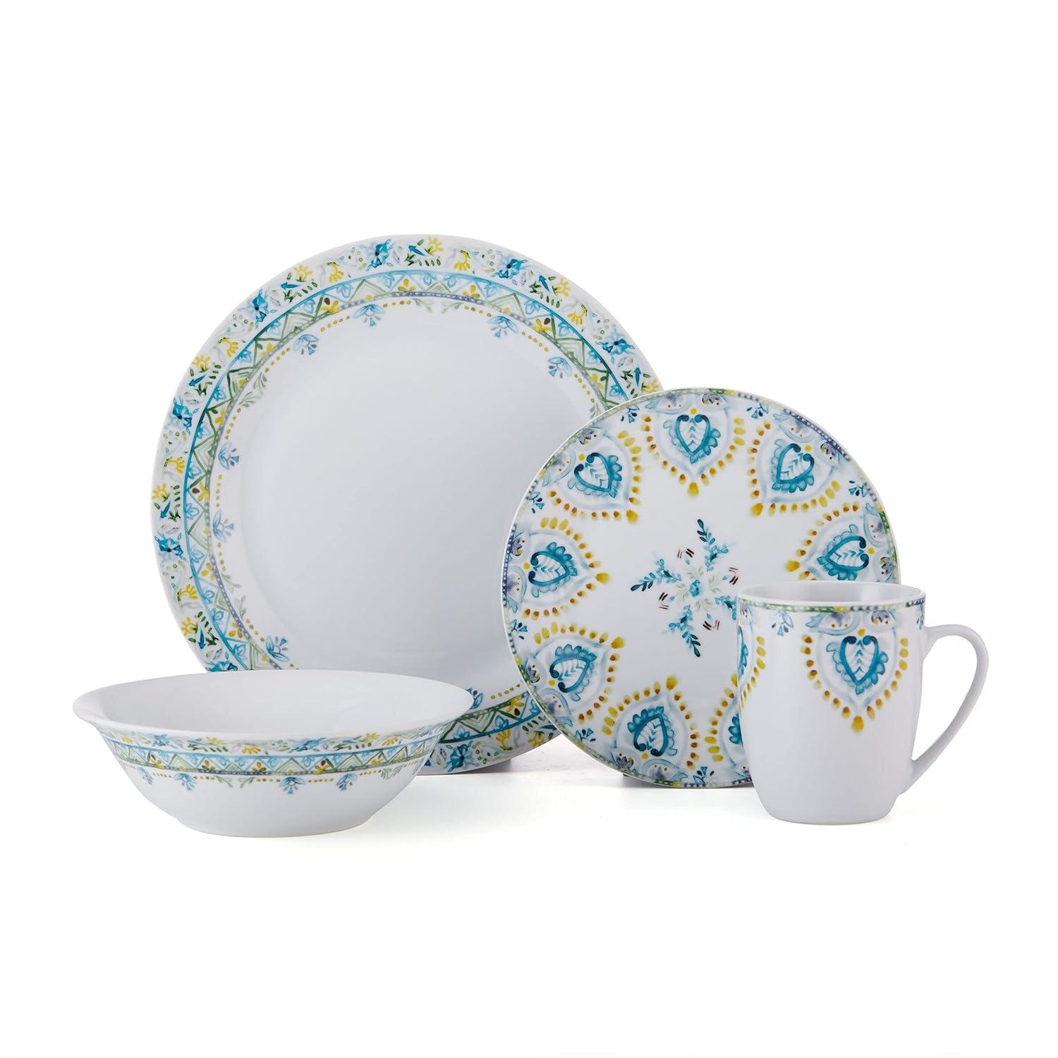 Fitz and Floyd Fitz and Floyd Jodhpur 32-Piece Porcelain Dinnerware Set, Service for 8