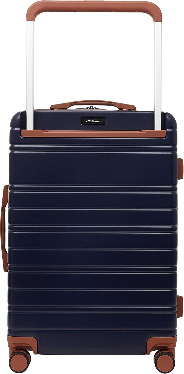 Navy Blue 2-Piece ABS Hard Shell Spinner Luggage Set