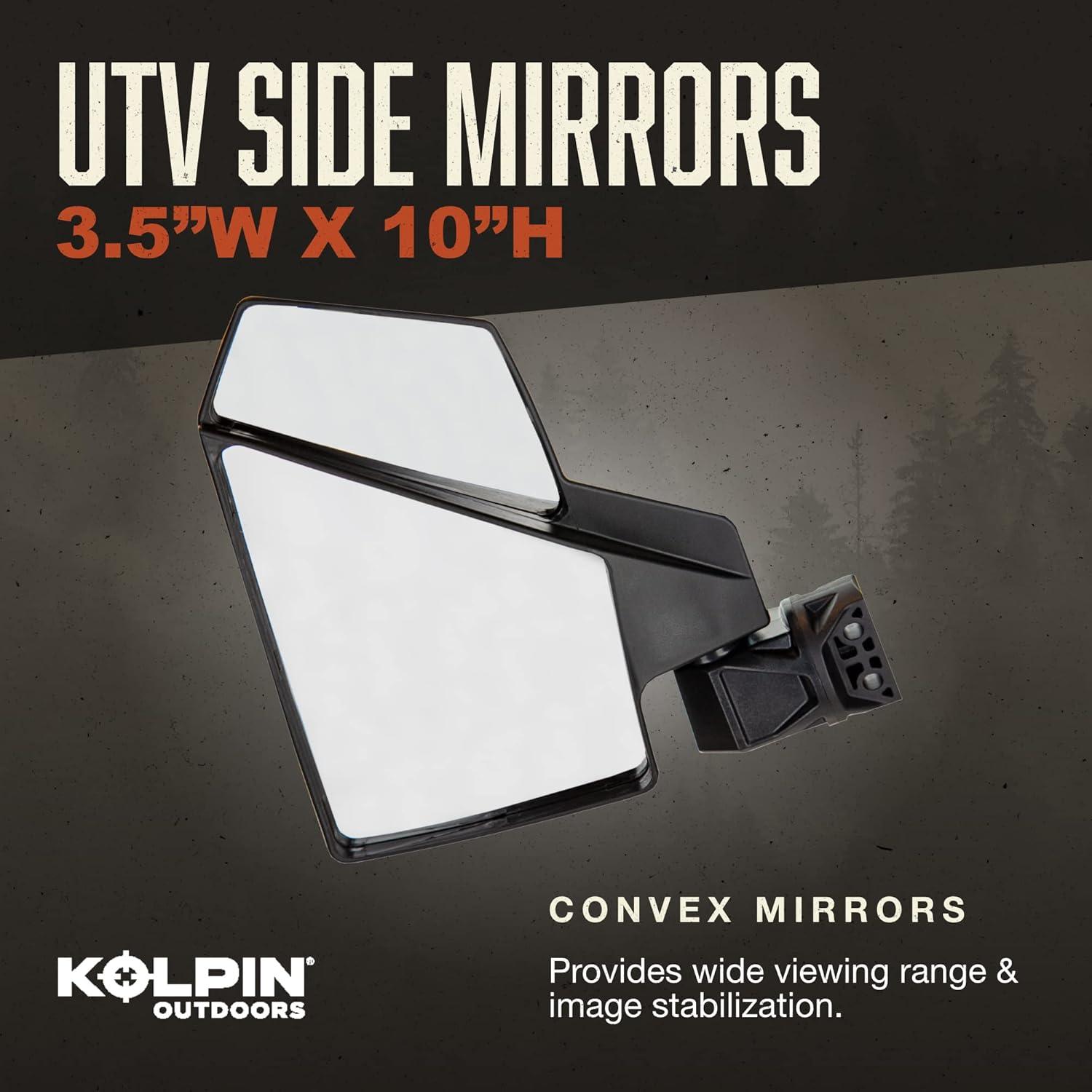 Kolpin Powersports UTV Side Mirror for 1.75 Diameter Tubing 2PK
