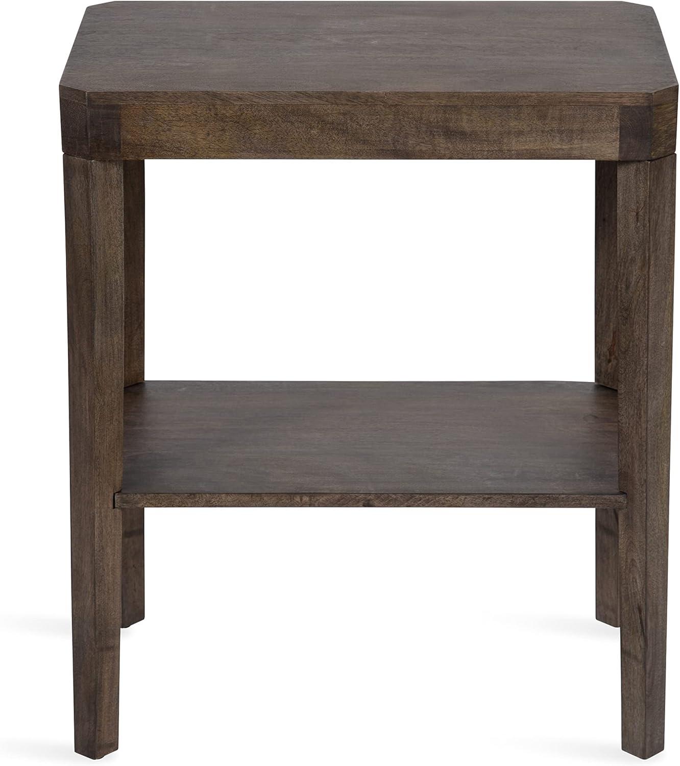 Kate and Laurel Talcott Rectangle Wood Side Table, 22x14x26, Gray
