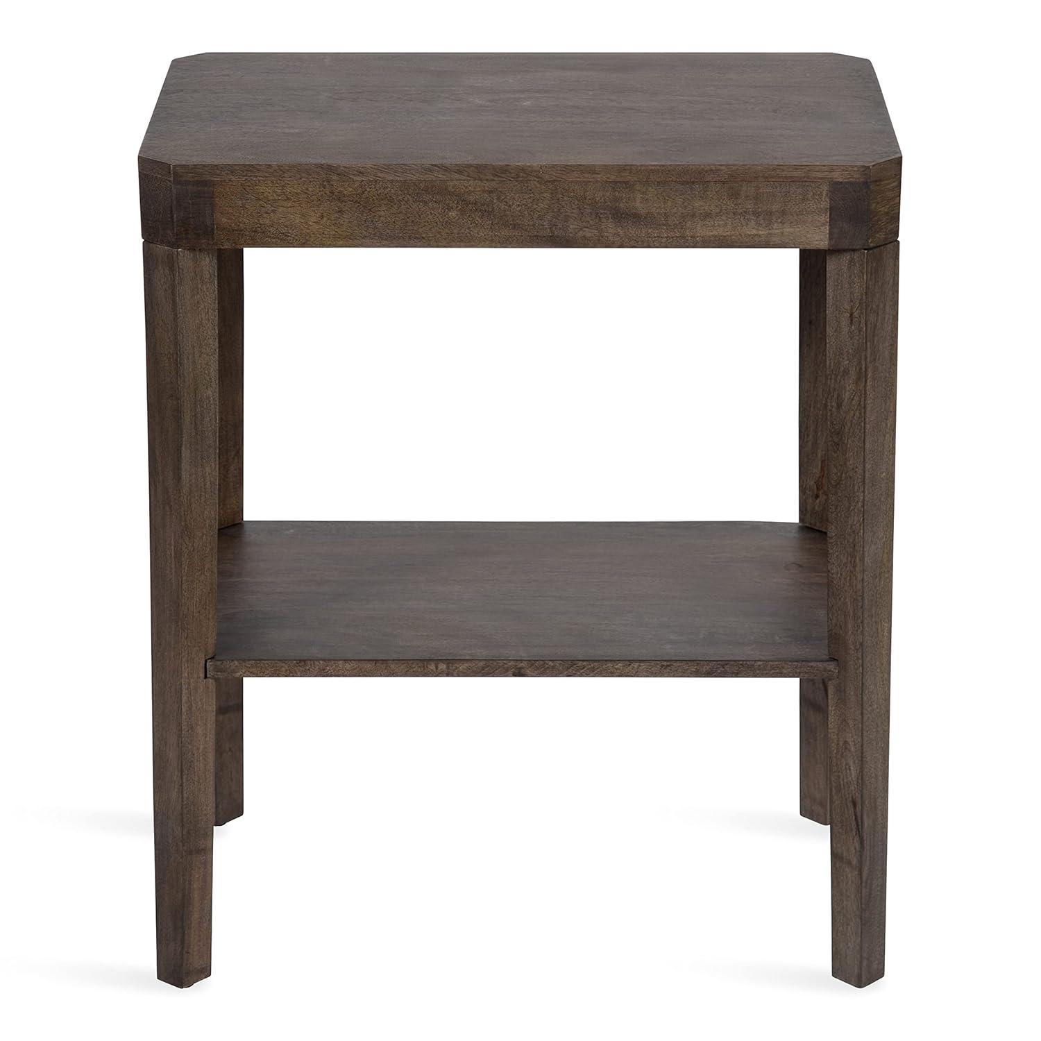 Kate and Laurel Talcott Rectangle Wood Side Table, 22x14x26, Gray