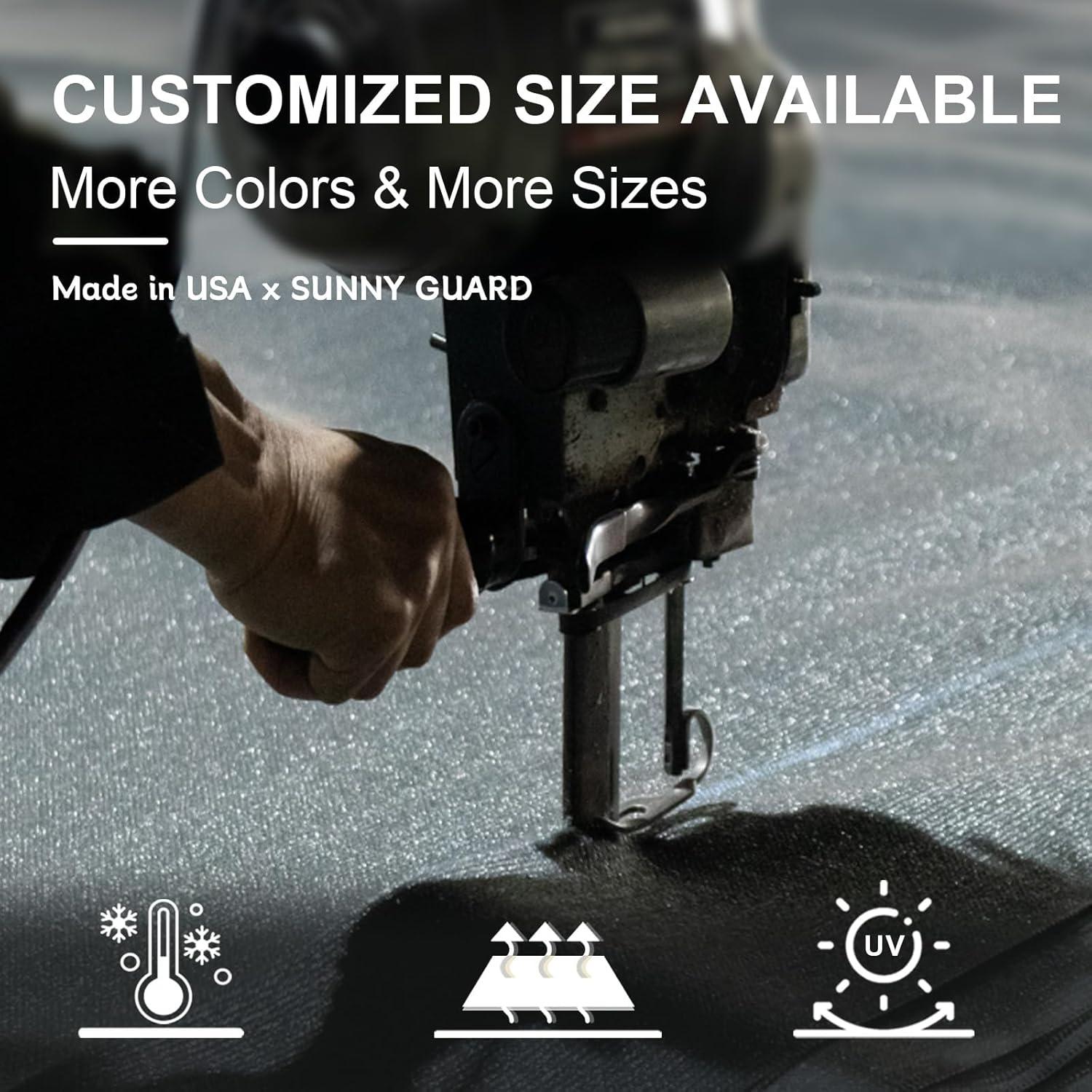 SUNNY GUARD Sun Shade Sail 6.5/8/10/12/13FT Rectangle UV Block Sunshade Canopy for Outdoor, 10'x13' Sand