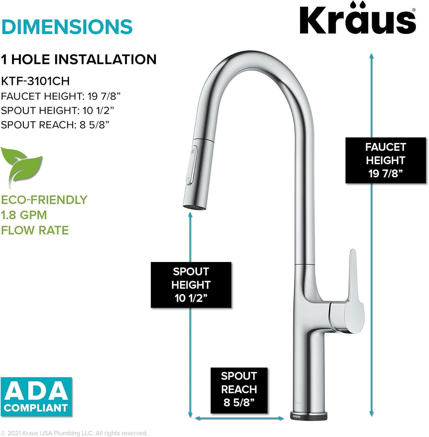 Pull Down Touch Single Handle Kitchen Faucet