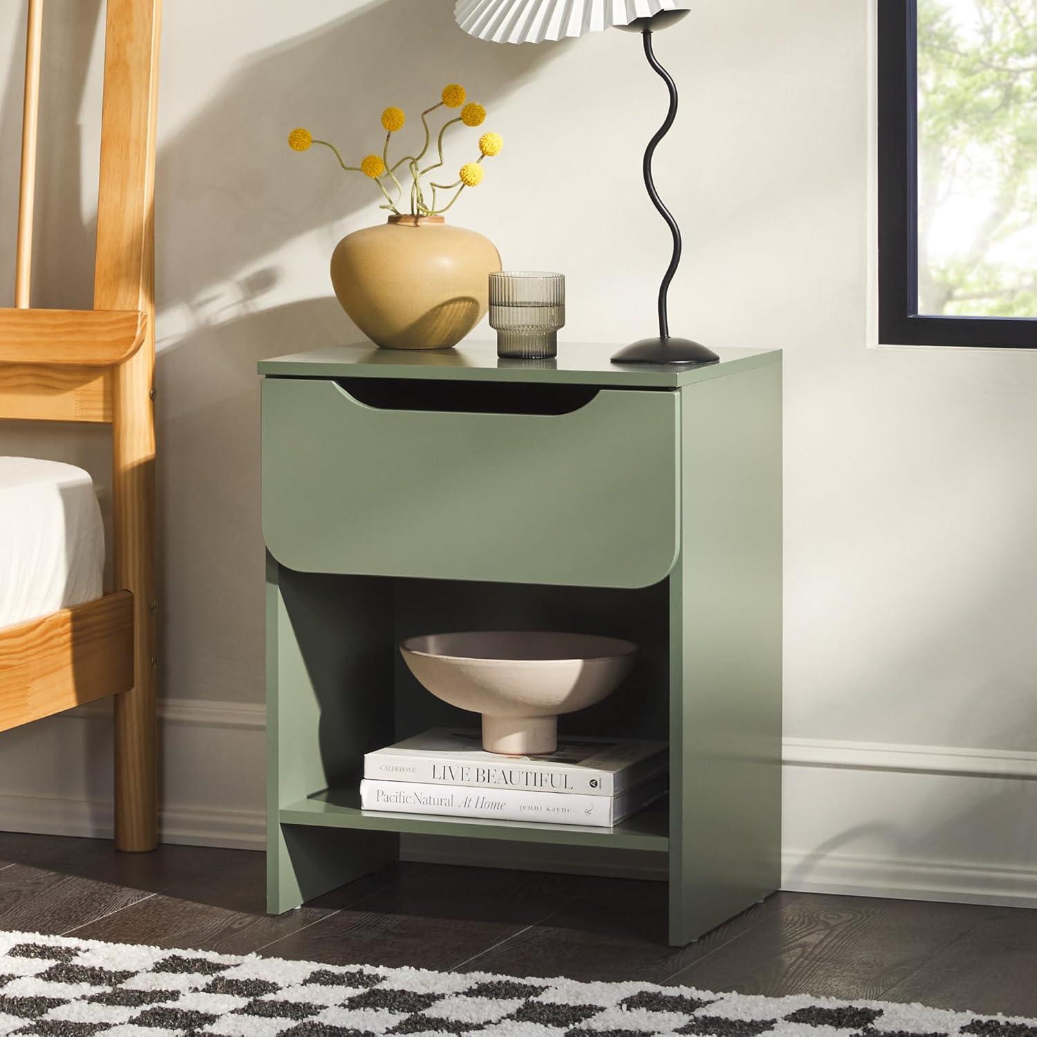 Ebern Designs Jaqualine 1-Drawer Nightstand with Storage Cubby