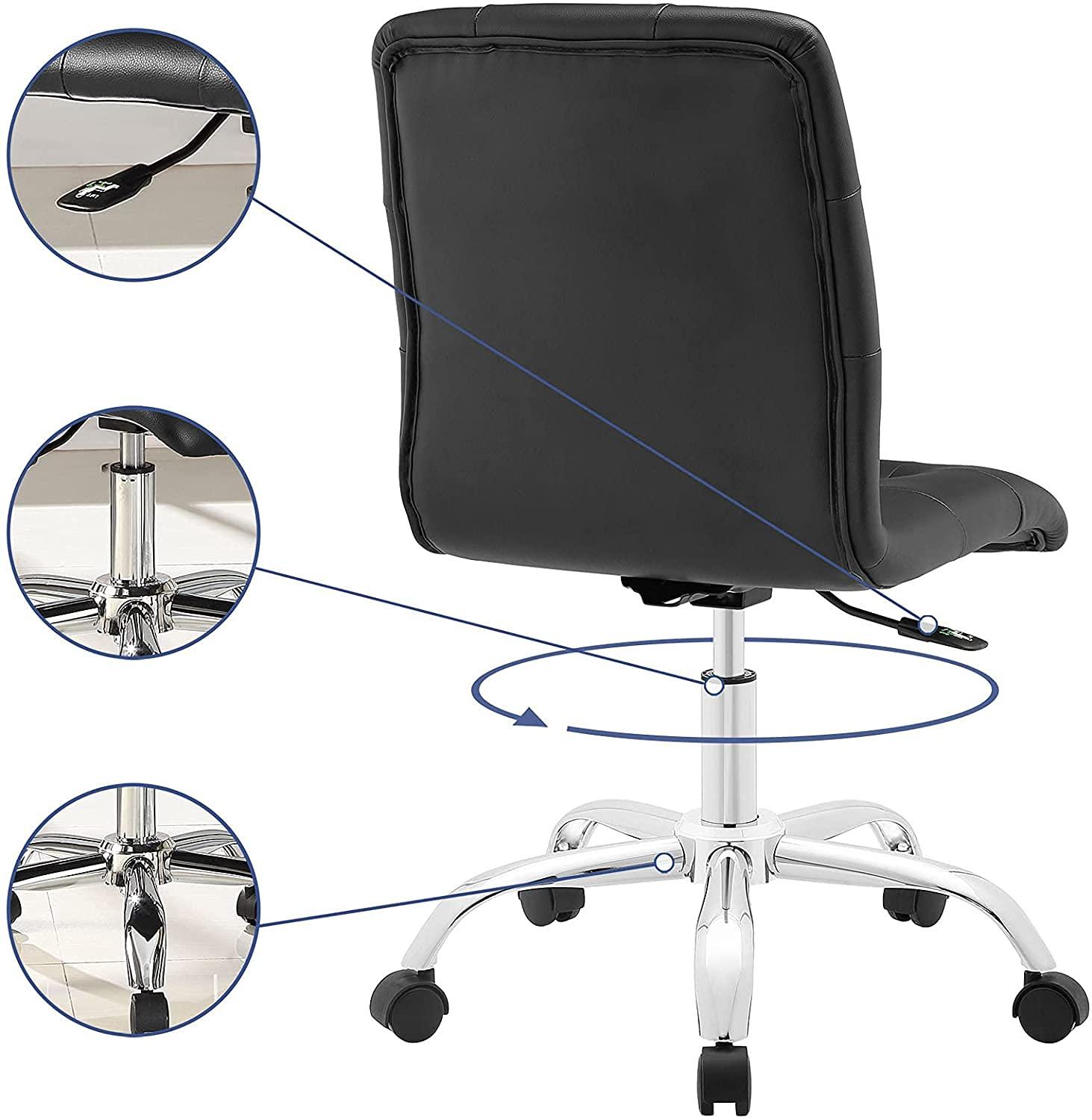 Modway Prim Armless Mid Back Office Chair & Reviews | Wayfair
