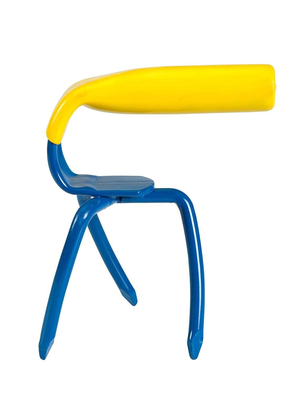 Blue and Yellow Mini Garden Claw Cultivator with Ergonomic Handle