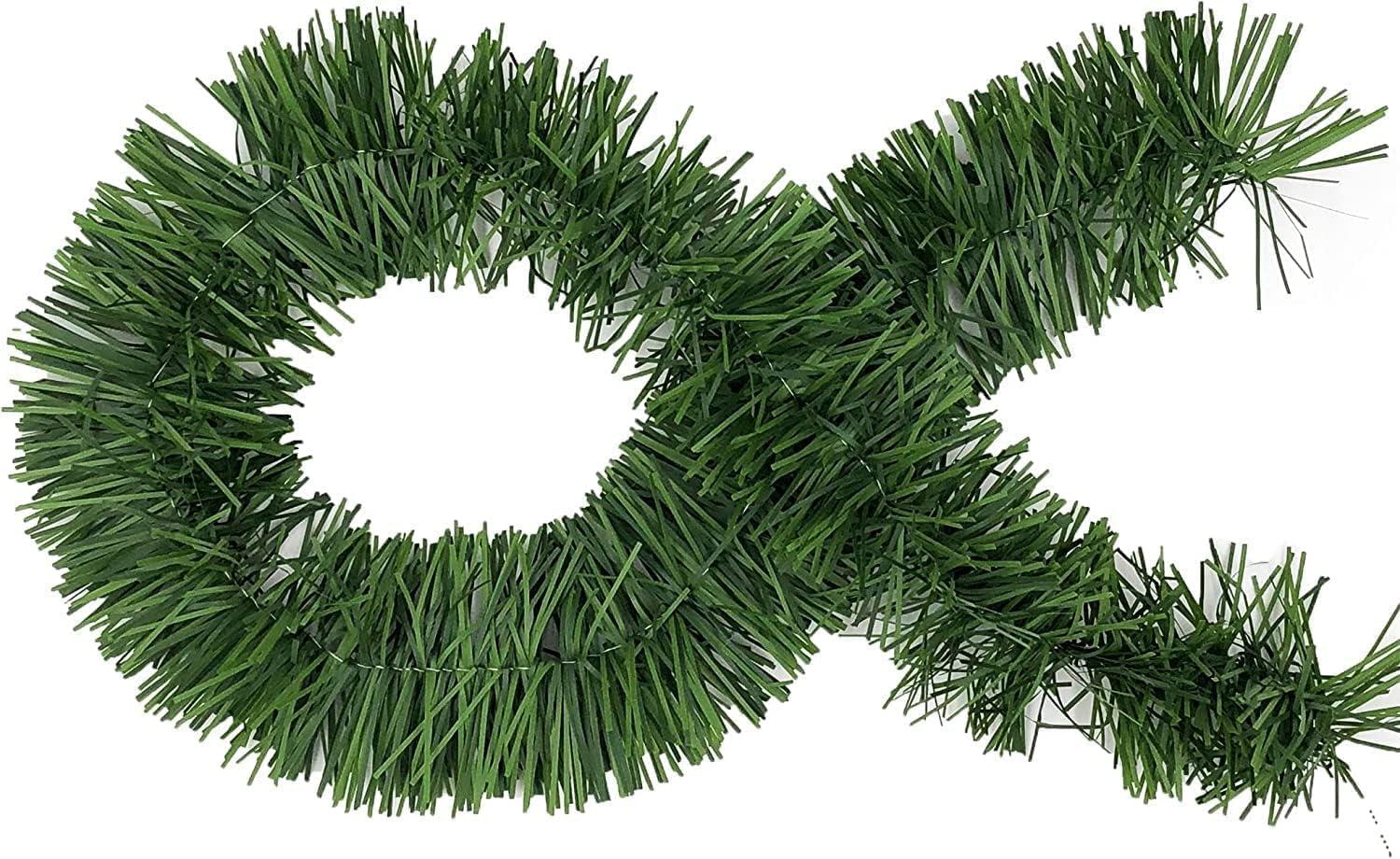 50 Foot Garland | Christmas Garland for Christmas Decorations Indoor or Outdoor | Non-Lit Soft Garland Christmas Decorations | Green Holiday Decor | Home Garden Artificial Greenery (50 FT)