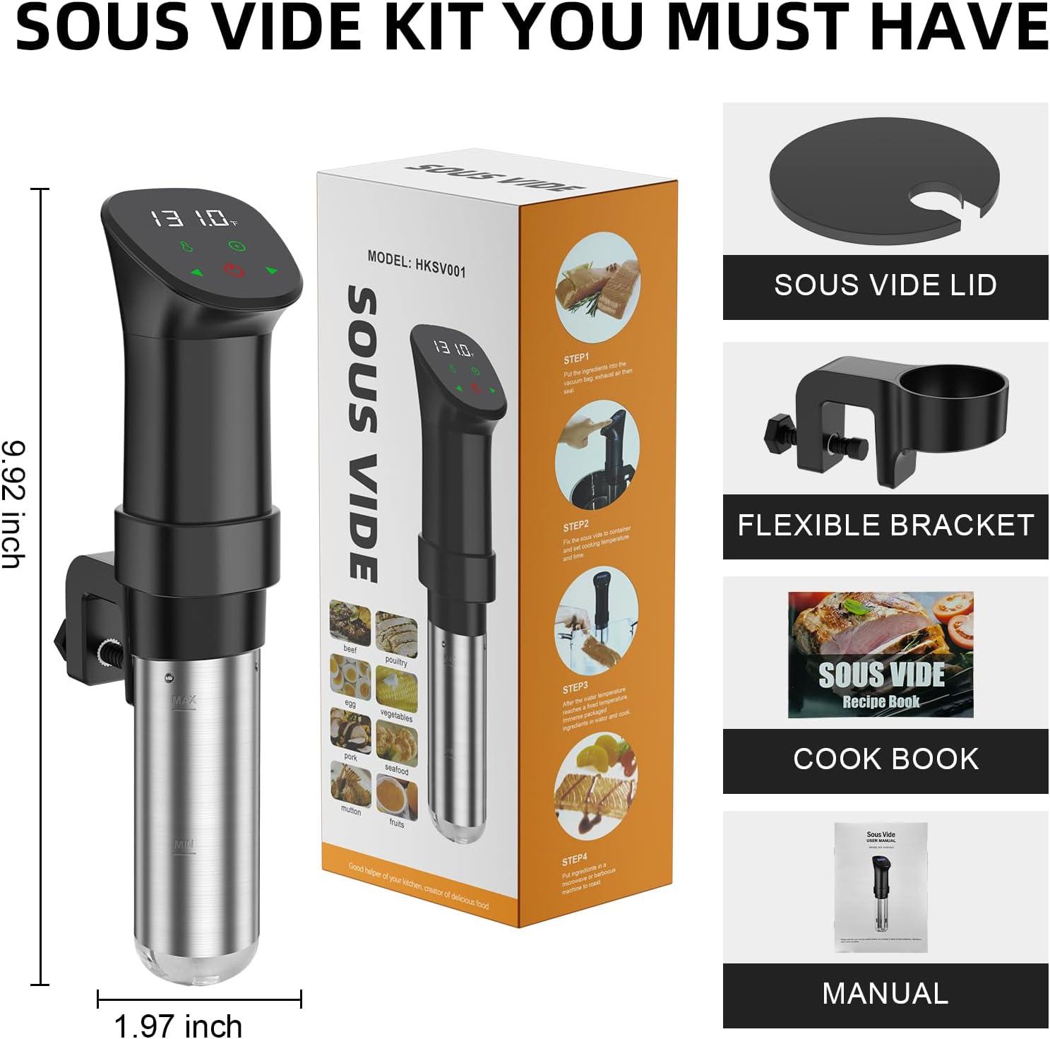 Stainless Steel Digital Touch Sous Vide Cooker Kit