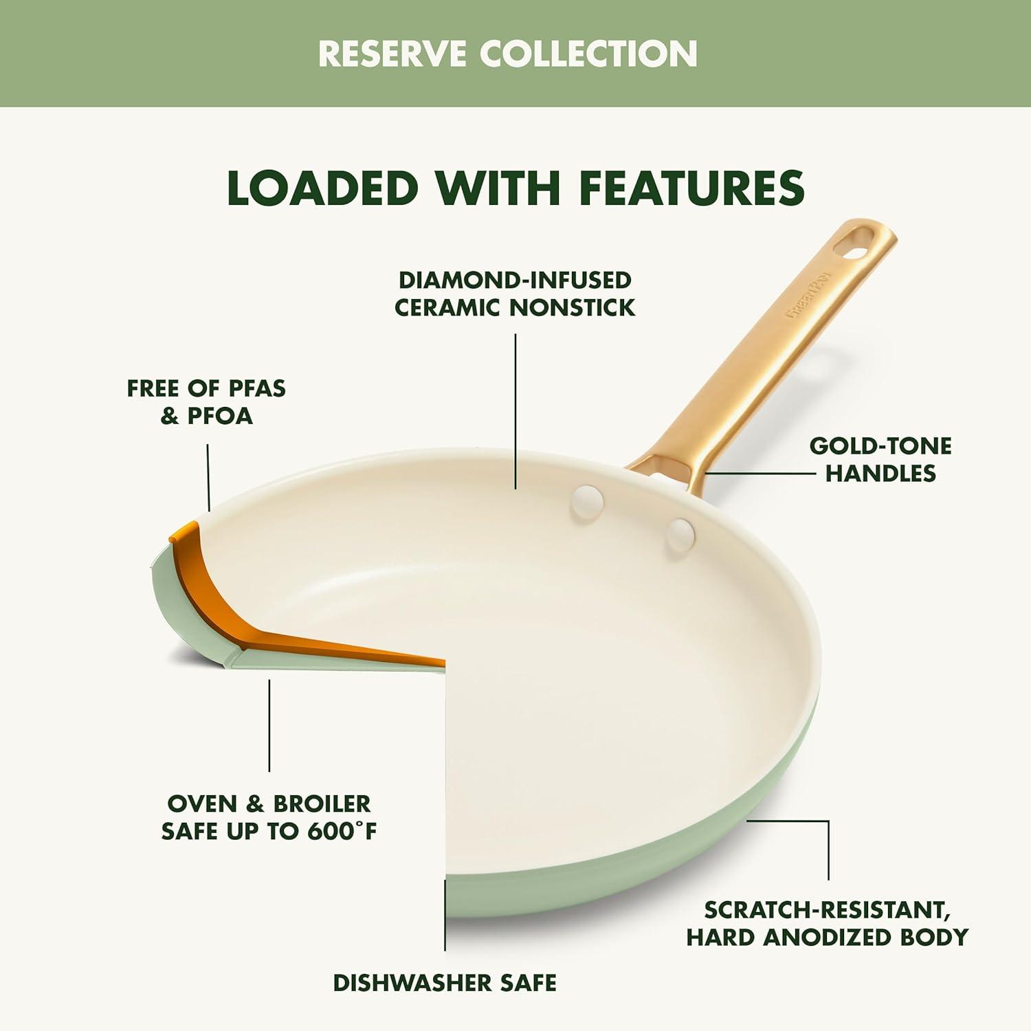 GreenPan ™ Reserve Sage 3-Piece Ceramic Non-Stick Fry Pan Set