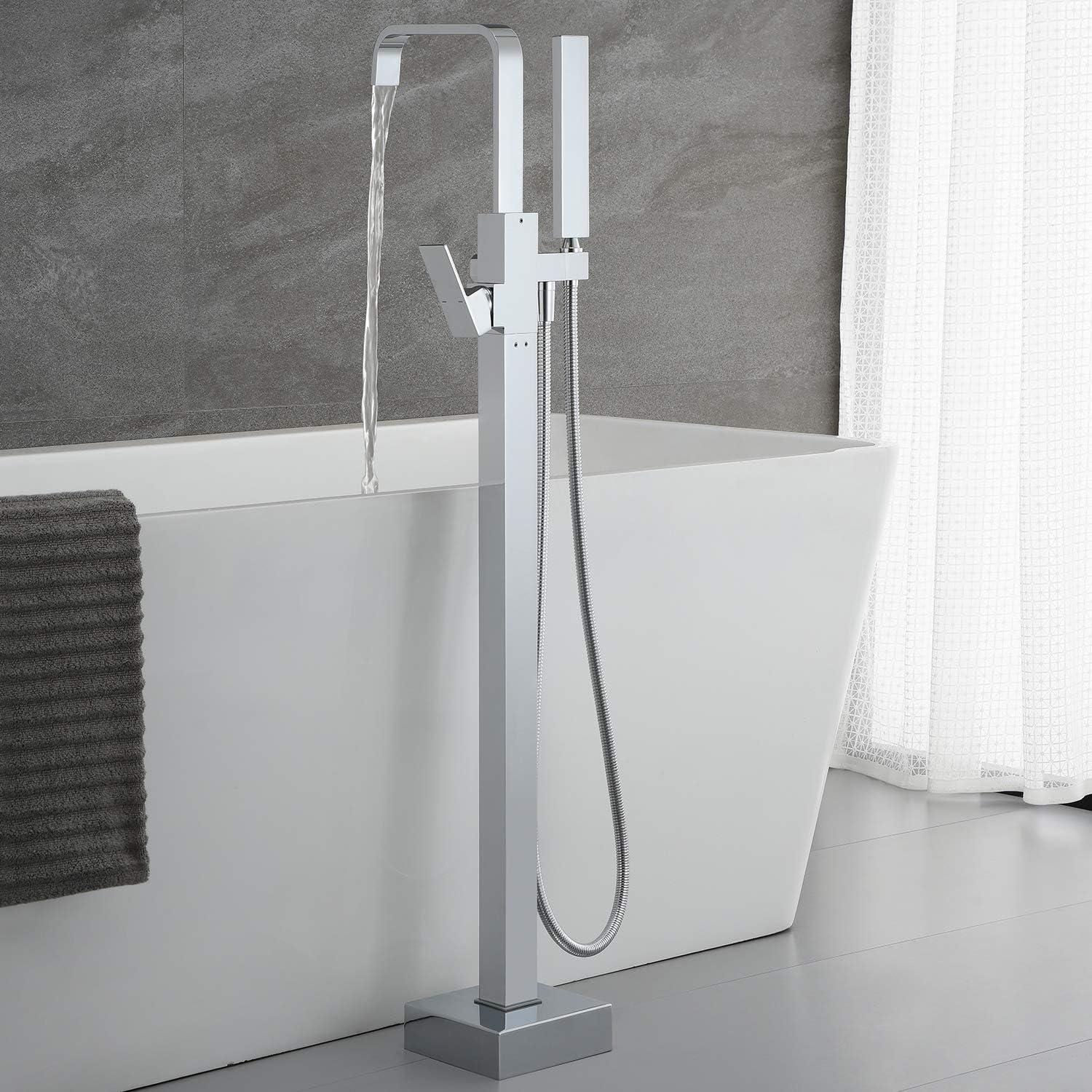 Bathroom Freestanding Tub Filler with Diverter