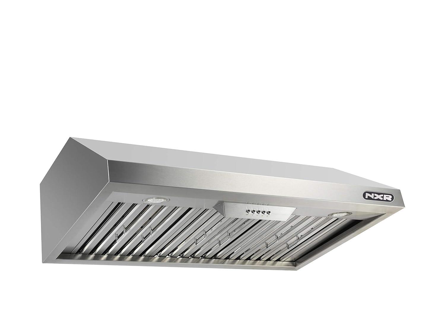 NXR Professional Ranges 30" Stainless Steel 800 CFM Under Cabinet Range Hood with Baffle Filter