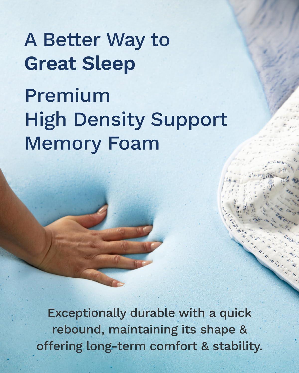 Mattress Topper - 4 Inch - Breathable Memory Foam - Select High Density by Viscosoft  Twin Extra Long