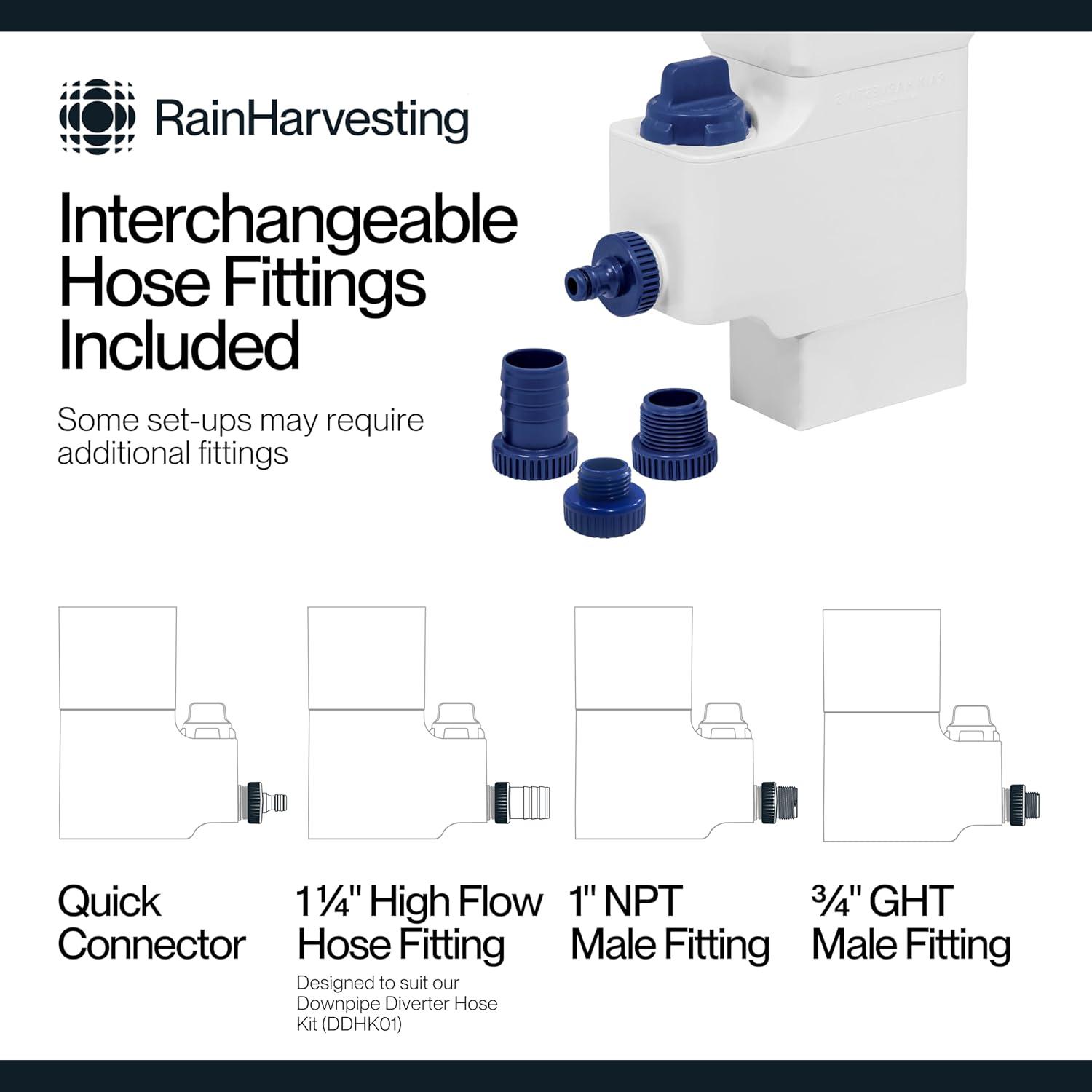 Rain Harvesting DDIV104 Downpipe Diverter Rectangular - 2 x 3 in. & 3 x 4 in.