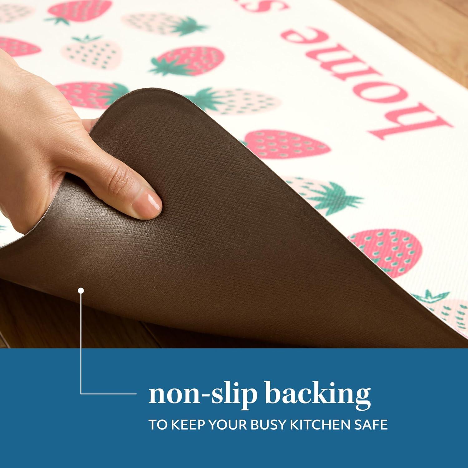 Sur La Table Kitchen Essentials SUR LA TABLE KITCHEN ESSENTIALS Home Sweet Home Quirky Strawberries Fruit Kitchen Mat Cream