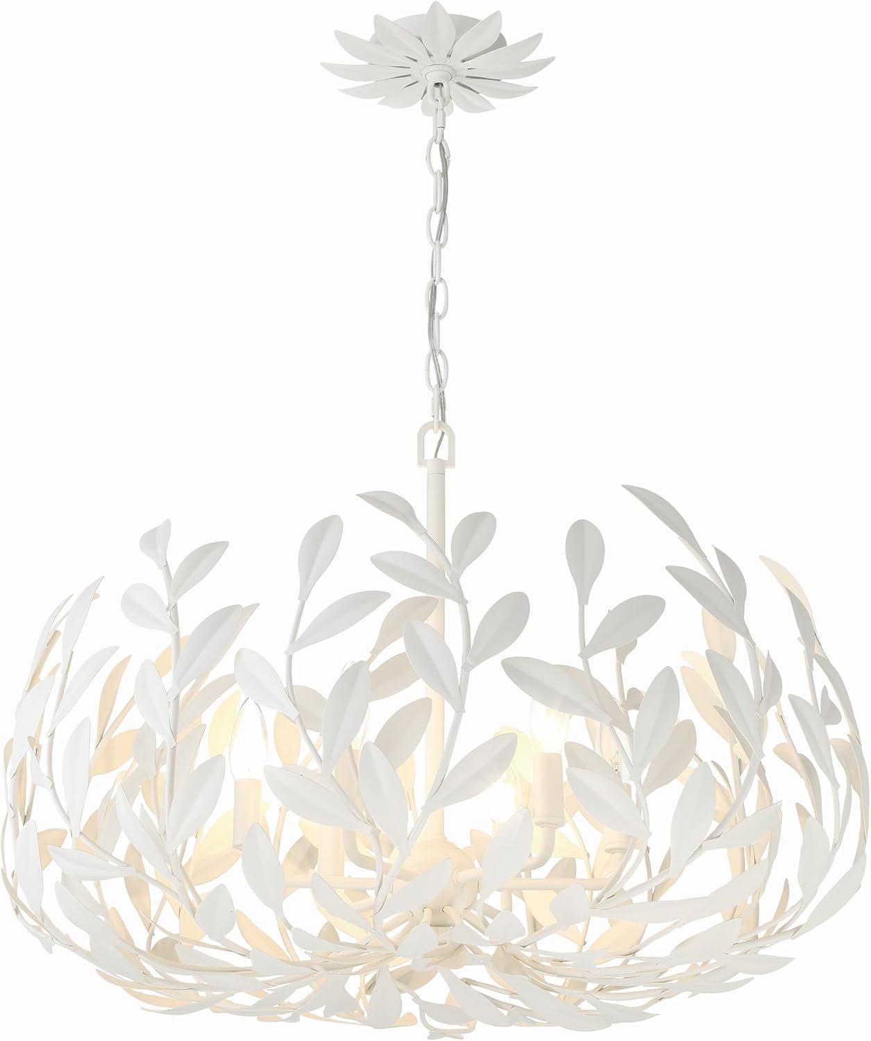 Crystorama Lighting Broche 6 - Light Chandelier in  Matte White