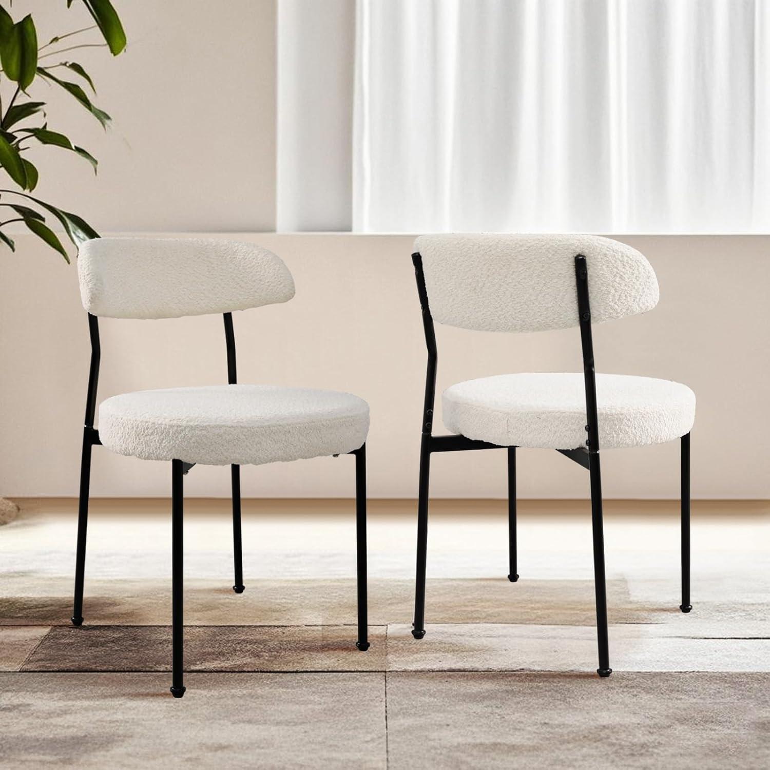 ODUSE-DAILY Velvet Dining Chairs Set of 2, Navy Kitchen & Dining Room Chairs, Tufted Dining Chairs, Fabric Upholstered, Solid Wood, Sillas De Comedor (Blue, 2 Pcs)