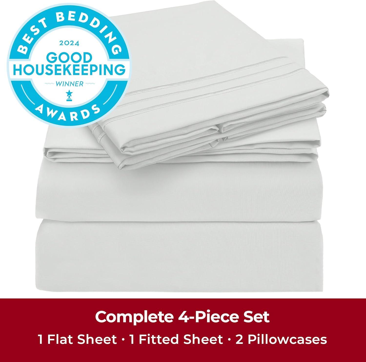 4 Piece Microfiber Sheet Set - Mellanni