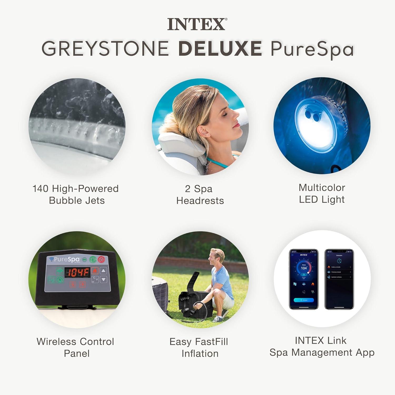 Intex Intex PureSpa Plus Inflatable Square Hot Tub w/ AirJets