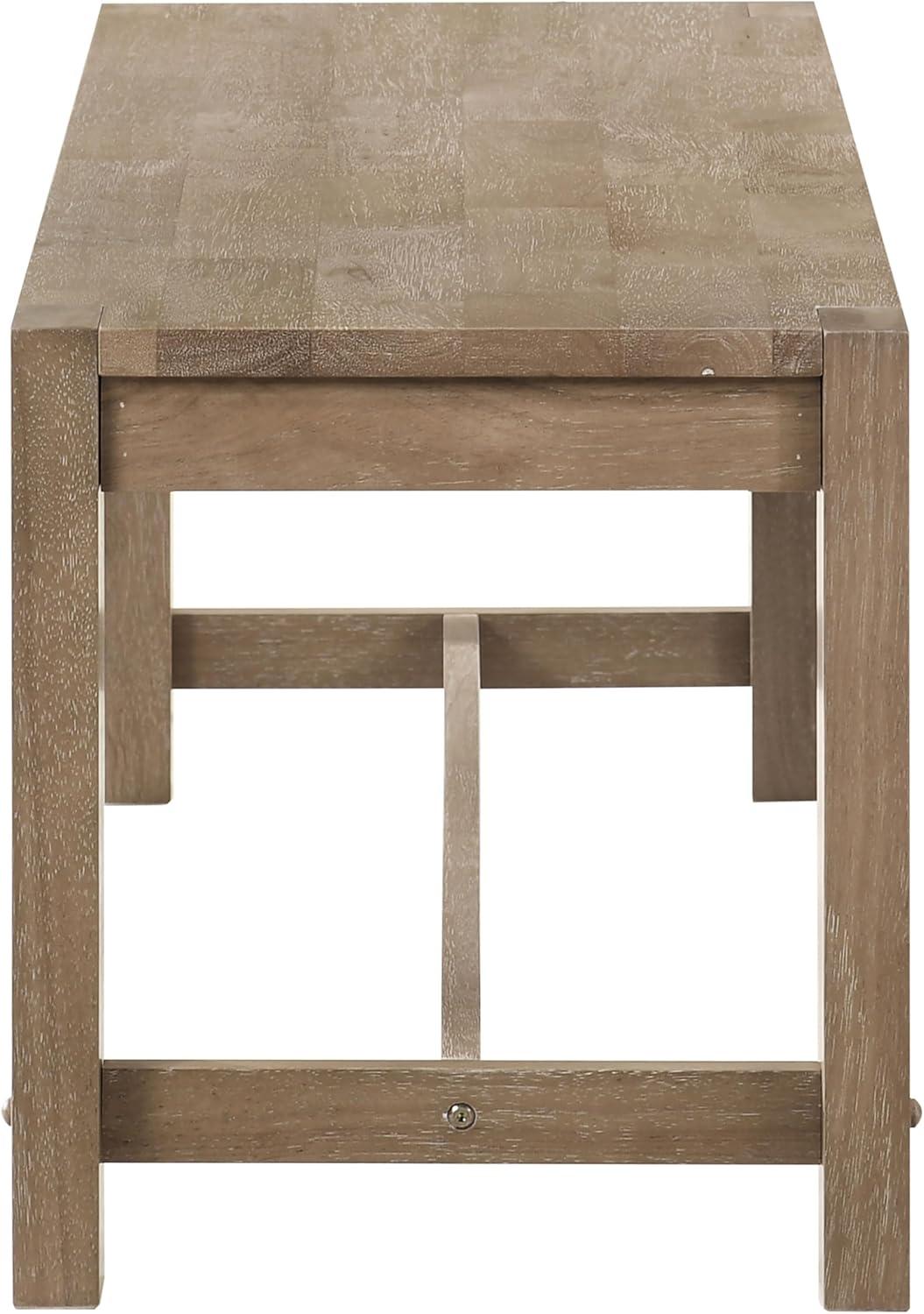 Scottsdale Wood Trestle Base Dining Bench Washed Brown