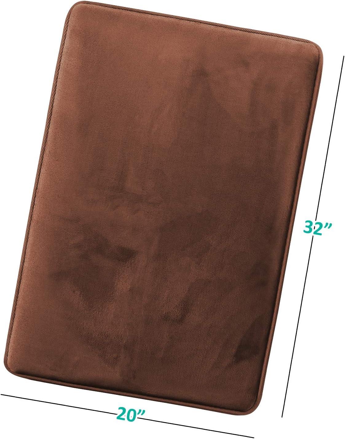 Clara Clark Ultra Soft and Absorbent Memory Foam Bath Rug Set with Non-Slip Backing