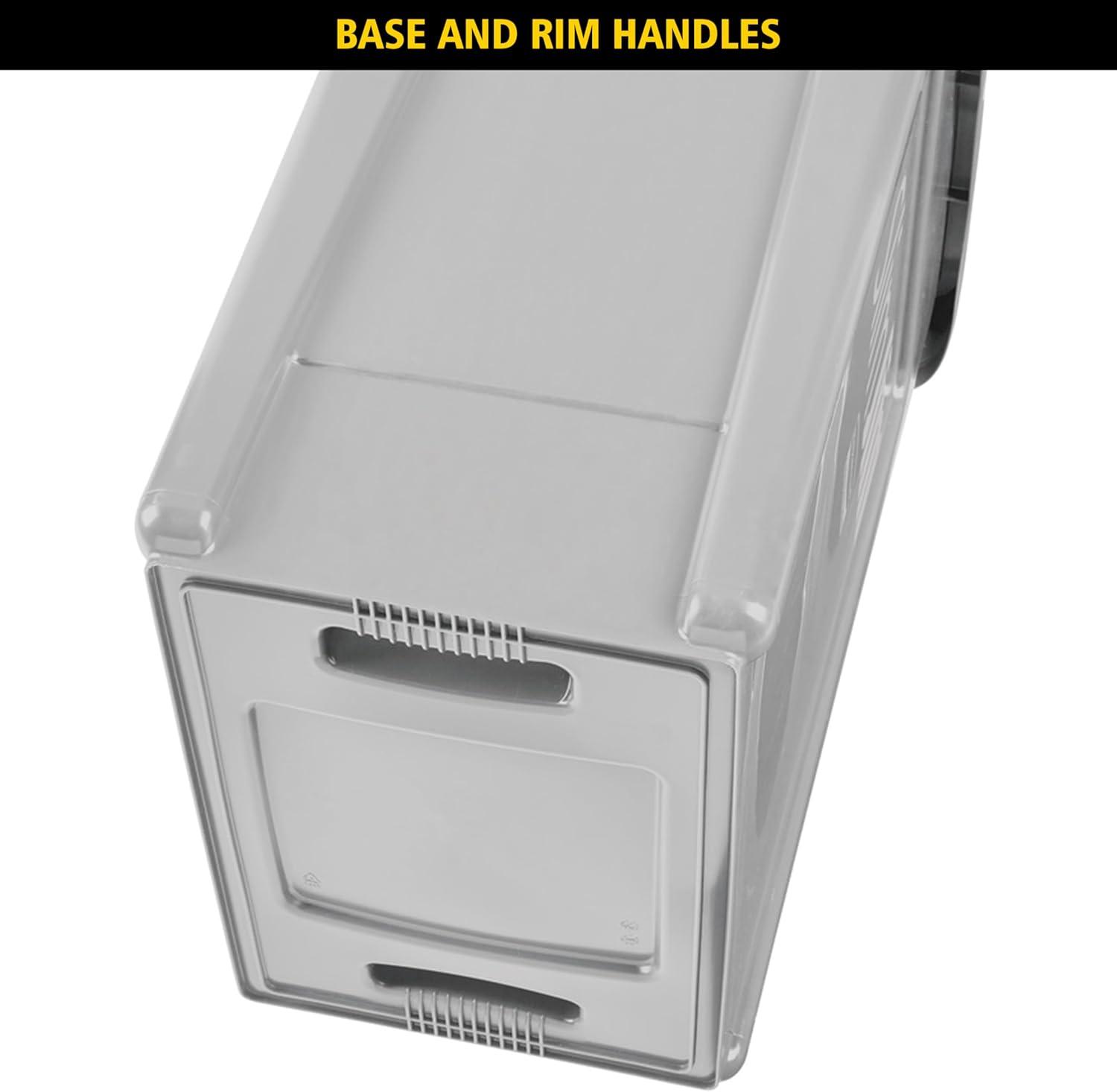 slim jim with venting channels, 23 gal, plastic, beige