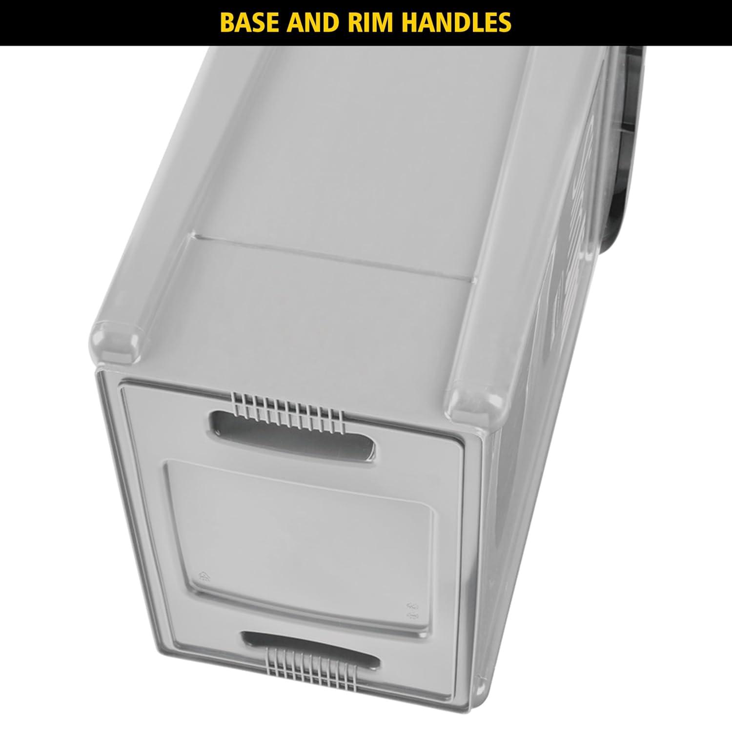 Rubbermaid Commercial Products Slim Jim Plastic Rectangular Trash/Garbage Can/Bin with Venting Channels, 23 GAL, Beige, for Kitchens/Classrooms/Offices/Back of House